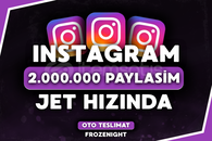 ⭐[GARANTİ] İnstagram 2.000.000 Paylaşım⭐