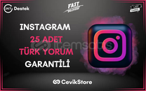 ⭐[GARANTİ] INSTAGRAM 25 ADET TÜRK YORUM⭐