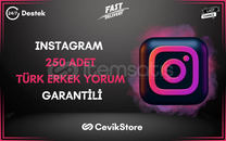 ⭐[GARANTİ] INSTAGRAM 250 TÜRK ERKEK YORUM⭐