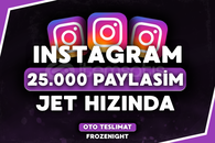 ⭐[GARANTİ] İnstagram 25.000 Paylaşım⭐
