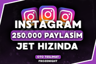 ⭐[GARANTİ] İnstagram 250.000 Paylaşım⭐