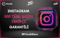 ⭐[GARANTİ] INSTAGRAM 500 TÜRK KADIN TAKİPÇİ⭐