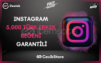 ⭐[GARANTİ] INSTAGRAM 5.000 TÜRK ERKEK BEĞENİ⭐