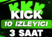 ⭐[GARANTİ] Kick 10 izleyici 3 saat ⭐