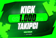 ⭐[GARANTİ] Kick 1000 Takipçi ⭐