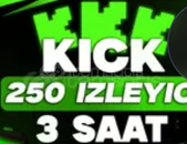 ⭐[GARANTİ] Kick 250 izleyici 3 saat ⭐