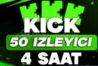 ⭐[GARANTİ] Kick 50 izleyici 4 saat ⭐