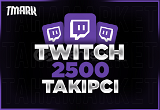 ⭐(GARANTİ) Twitch 2500 Takipçi