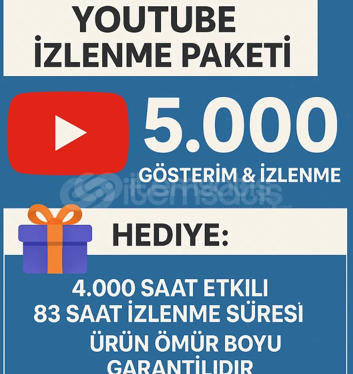 Garanti ürün 5bin izlenme hediye 83saat hediye Garanti ürün 5bin izlenme hediye 83saat hediye