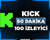 ⭐️[GARANTİLİ]⭐️ 60 Dakika 100 İzleyici | Kick