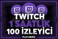 [GARANTİLİ]⭐1 Saat 100 Twitch Canlı İzleyici⭐