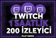 [GARANTİLİ]⭐1 Saat 200 Twitch Canlı İzleyici⭐