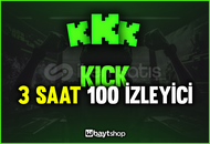 ⭐[GARANTİLİ] 100+ KİCK İZLEYİCİ 3 SAATLİK