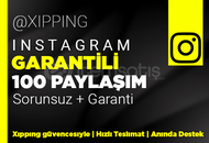 GARANTİLİ | 100 PAYLAŞIM İNSTAGRAM
