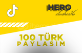 ⭐(GARANTİLİ) 100 TÜRK PAYLAŞIM TIKTOK⭐