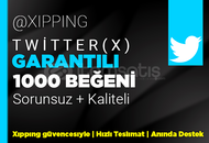 GARANTİLİ | 1000 BEĞENİ TWİTTER | KALİTELİ
