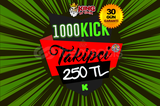 ⚜️[Garantili] 1.000 KICK TAKİPÇİ - 250 TL