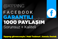 GARANTİLİ | 1000 PAYLAŞIM FACEBOOK | KALİTE