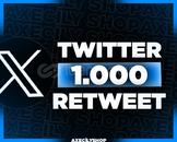 ⭐️[GARANTİLİ]⭐️ 1.000 Retweet | Twitter (X)