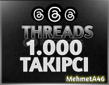 Garantili 1000 Takipçi Threads - Kaliteli