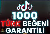 ⭐️ [GARANTİLİ] 1000 TİKTOK TÜRK BEĞENİ ⭐