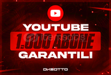 ⭐[GARANTİLİ] 1000 YouTube Gerçek Abone