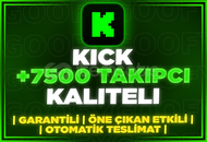 ⭐️[GARANTİLİ] 7500 KİCK TAKİPÇİ | KALİTELİ⭐️