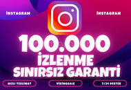 ⭐️ [GARANTİLİ] 100.000 İNSTAGRAM İZLENME ⭐