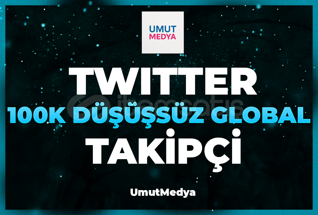 Garantili 100K Düşmeyen Twitter Global Takipçi! Garantili 100K Düşmeyen Twitter Global Takipçi!