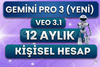 ✅ | Garantili | 12 Ay Gemini Pro 3 & VEO 3.1