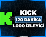 ⭐️[GARANTİLİ]⭐️ 120 Dakika 1.000 İzleyici | Kick