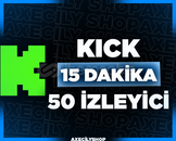 ⭐️[GARANTİLİ]⭐️ 15 Dakika 50 İzleyici | Kick