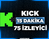 ⭐️[GARANTİLİ]⭐️ 15 Dakika 75 İzleyici | Kick