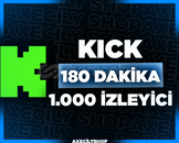 ⭐️[GARANTİLİ]⭐️ 180 Dakika 1.000 İzleyici | Kick