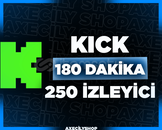 ⭐️[GARANTİLİ]⭐️ 180 Dakika 250 İzleyici | Kick