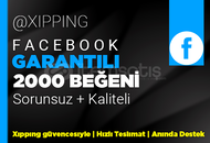 GARANTİLİ | 2000 BEĞENİ FACEBOOK | KALİTELİ