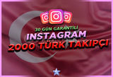 ⭐[GARANTİLİ] 2000 KALİTELİ TÜRK TAKİPÇİ