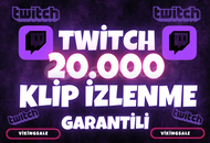 ⭐️[GARANTİLİ] 20.000 TWİTCH KLİP İZLENME⭐️