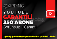 GARANTİLİ | 250 ABONE YOUTUBE | SORUNSUZ