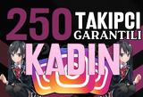 ⭐️[GARANTİLİ]⭐️250 INSTAGRAM KADIN TAKİPÇİ⭐️
