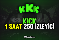 ⭐[GARANTİLİ] 250+ KİCK İZLEYİCİ 1 SAATLİK