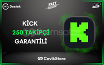 ⭐️[GARANTİLİ] 250 KICK TAKİPÇİ | KALİTELİ⭐️