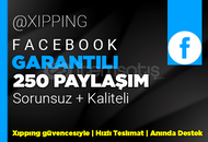 GARANTİLİ | 250 PAYLAŞIM FACEBOOK | KALİTE