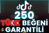 ⭐️ [GARANTİLİ] 250 TİKTOK TÜRK BEĞENİ ⭐