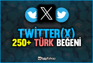 ⭐[GARANTİLİ] 250 TWİTTER(X) TÜRK BEĞENİ