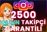 ⭐️ [GARANTİLİ] 2500 İNSTAGRAM KADIN TAKİPÇİ ⭐