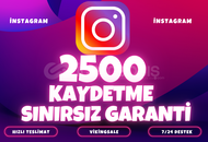 ⭐️ [GARANTİLİ] 2500 İNSTAGRAM KAYDETME ⭐