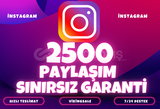 ⭐️ [GARANTİLİ] 2500 İNSTAGRAM PAYLAŞIM ⭐