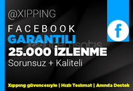 GARANTİLİ | 25000 İZLENME FACEBOOK | KALİTE