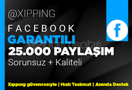 GARANTİLİ | 25000 PAYLAŞIM FACEBOOK | KALİTE
